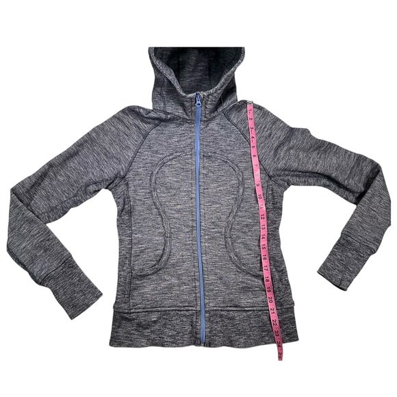 Lululemon Scuba Hoodie Grey with Deep‎ Indigo Size 4 - Picture 14 of 14